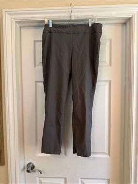 Straight Capri Leg Gray Pants